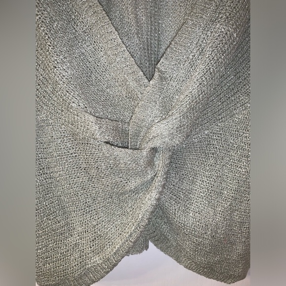 NWOT Becool Sage Green Knit Sleeveless Top - Open Back Twist - Size Medium/Large - Picture 4 of 9
